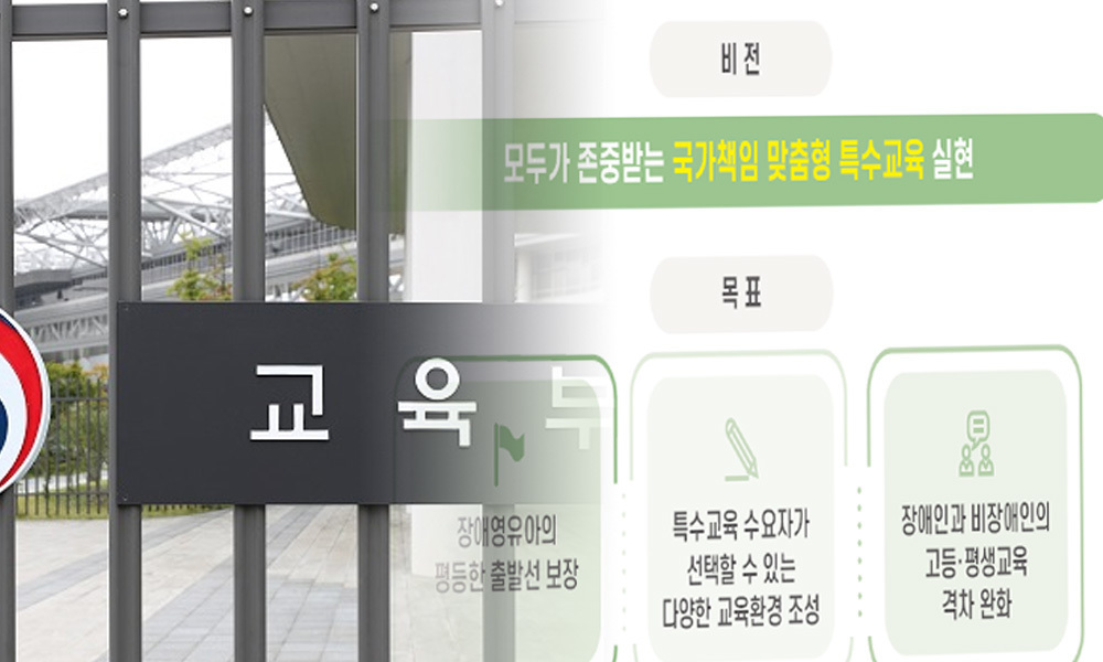 ▲교육부가 「유치원 및 초등·중등·특수학교 등의 교사자격 취득을 위한 세부기준」에서 특수교육 개론을 예비교사 이수 필수과목에서 선택으로 바꿔 우려되고 있다. ⓒ 더인디고 편집