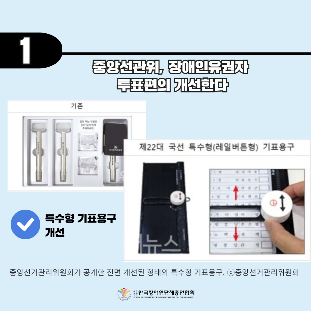 중앙선관위, 장애인유권자 투표편의 개선한다 기사 출처: 웰페어뉴스(2024.2.15.)