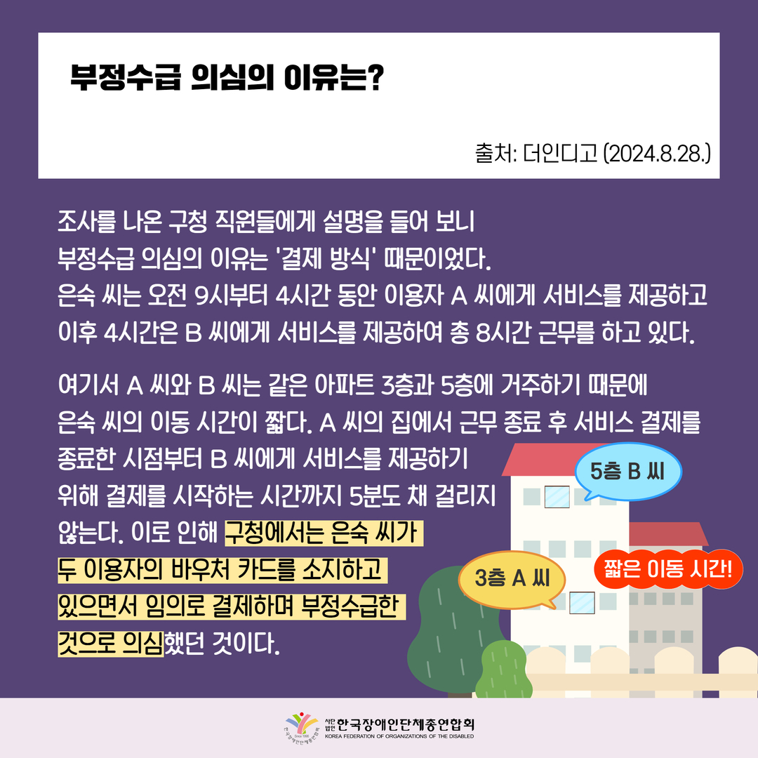부정수급 의심의 이유는? 자세한 설명은 하단 이미지 상세설명 참고
