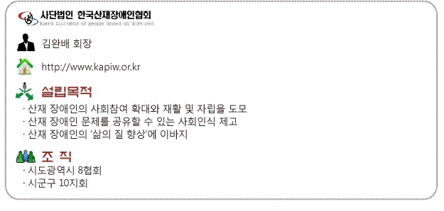 사단법인 한국산재장애인협회, 자세한 내용은 하단 설명 참고